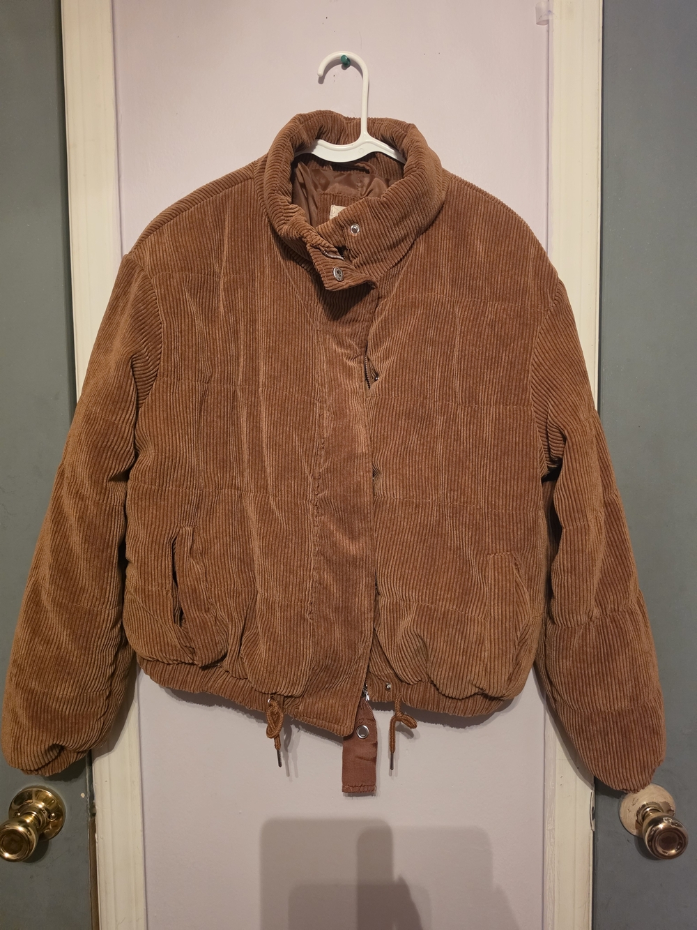 Ashley By 26 International Corduroy Puffer Jacket - Brown